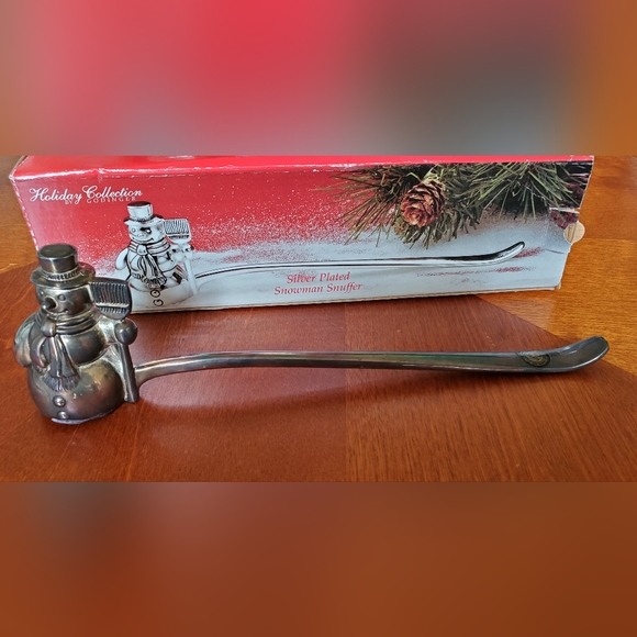 Godinger Silver Plated Snowman Candle Snuffer Christmas Holiday Collection - Picture 2 of 5